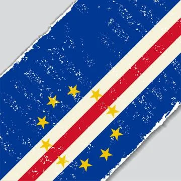 Cape Verde grunge flag. Vector illustration Stock Illustration