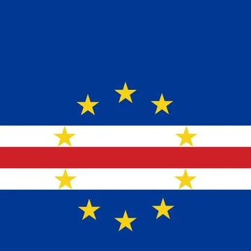 Cape Verde High Quality Flag on Transparent Background Stock Illustration