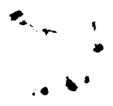 Cape Verde islands vector map silhouette isolated on white Stock-Illustration