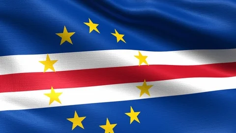 Cape Verde Looping Flag 4K, Seamless looping with highly detailed fabric texture Vídeos de archivo 106506336