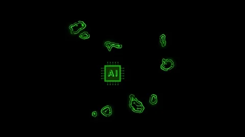 Cape Verde Map AI Chipset Technology Opener Stock Footage 337055112