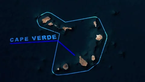 Cape Verde Map Animation Stock Footage 273238951