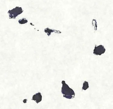 Cape Verde map with drawn lines and blue watercolor illustration Stock Illustration