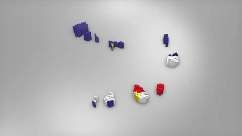 Cape Verde Map with Flag Intro Background Stock Footage 315164238