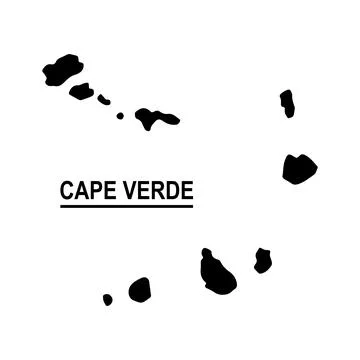 Cape Verde region map Stock Illustration