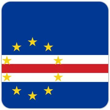 Cape Verde square flag icon Stock Illustration