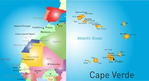 Cape Verde Vector color map of Cape Verde Copyright: xZoonar.com/RuslanxOl... Stock Photos