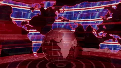 Cape Verde vector news technology earth map animated background Stock Footage 264595028