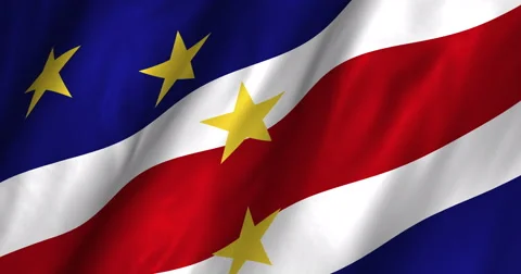 Cape Verde waving flag 4K Video stock 50544817