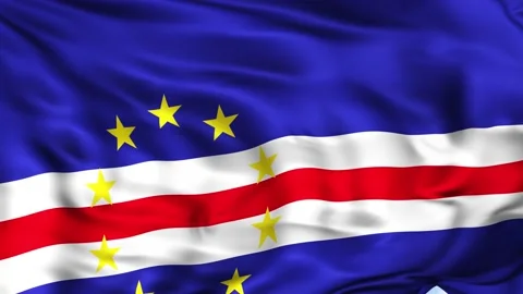Cape Verde Waving Flag Background 스톡 동영상 204136312