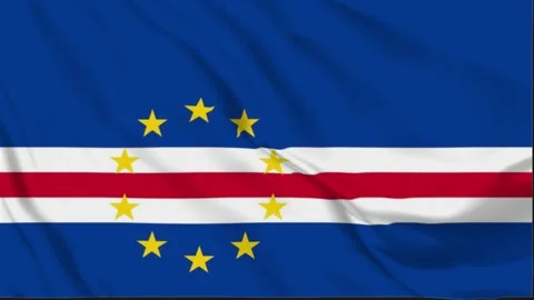 Cape-Verde waving flag, Cape-Verde 3D flag, Flag of Cape-Verde waving Animation Stock Footage 296948762