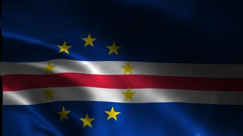 Cape Verde Waving Flag. Flag of Cape Verde Waving Animation. Stock Footage 263839190