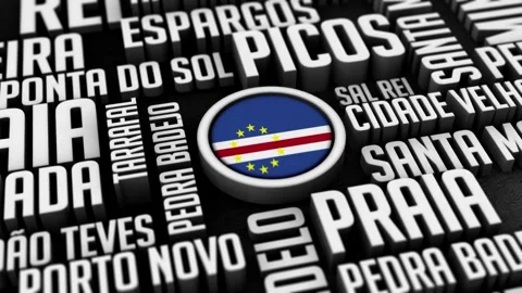 Cape Verde Word Cloud Collage In 3D Vidéo 255894263