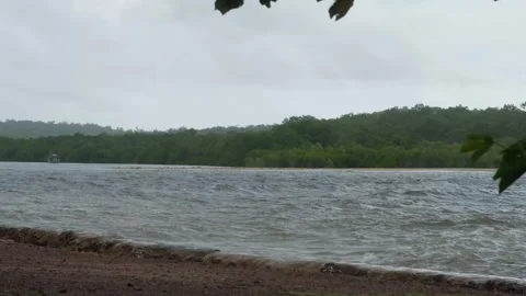 Cape York beach during a storm, Northern Australia. Clip 2 Stock Footage 301270720