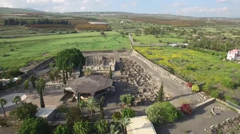 Capernaum - Ruins - The Synagogue Stock Footage 65011925