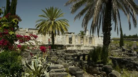 Capernaum synagogue 1 스톡 동영상 10897345