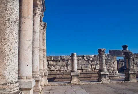 Capernaum synagogue Stock Photos