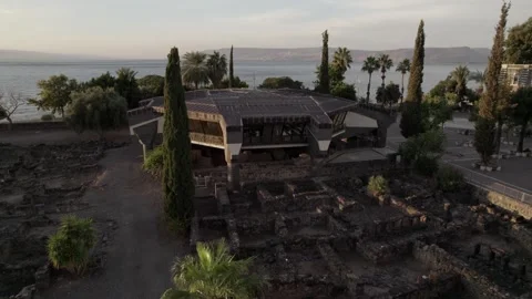 Capernaum - The Synagogue - Ruins Overview 库存影片 347802142
