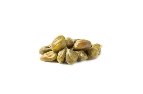 Capers isolated on white background. Stock Photos