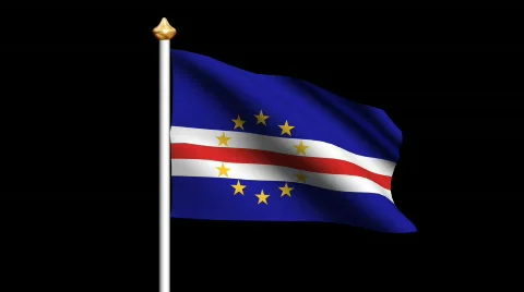 Capeverde flag Video stock 563508