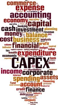 CAPEX word cloud Stock Illustration