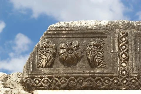 Capharnaum synagogue ruins Stock Photos