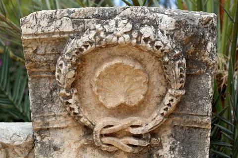 Capharnaum synagogue ruins Stock Photos