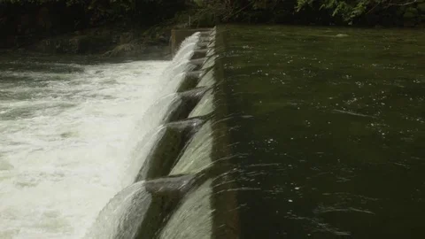Capilano River Weir Stock Footage 84592411