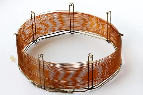 Capillary column for gas chromatographic analysis. equipment for analytical Stock Photos