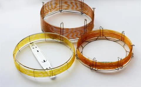 Capillary columns of different lengths for gas chromatographic analysis. equi Stock Photos