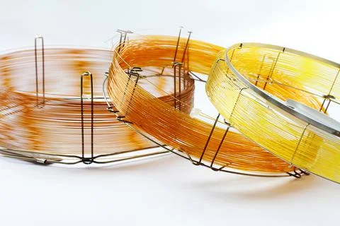Capillary columns of different lengths for gas chromatographic analysis. equi 스톡 사진