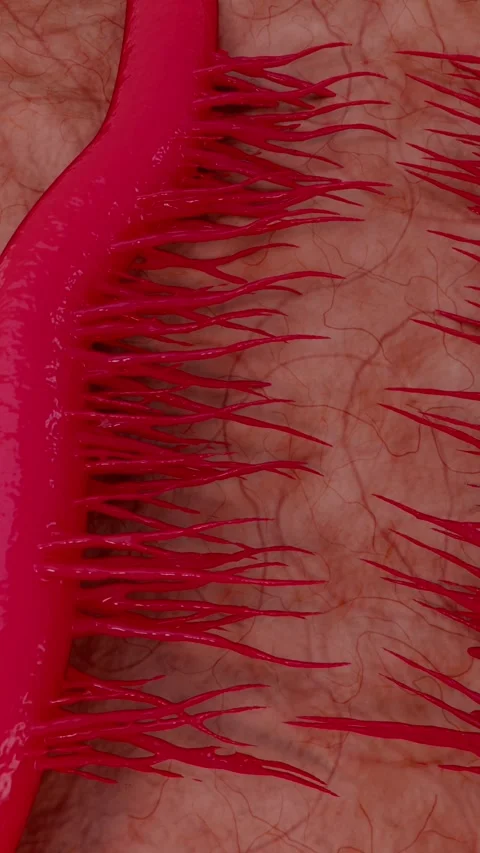 Capillary networks sprouting and expanding. 스톡 동영상 345198905
