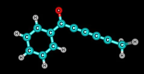 Capillin molecular structure isolated on black Stock Illustration