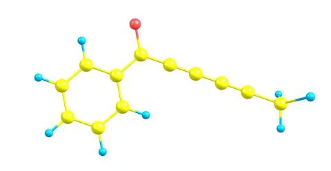 Capillin molecular structure isolated on white Stock Illustration