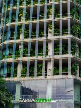 CapitaGreen Skyscraper, Singapore Stock Photos