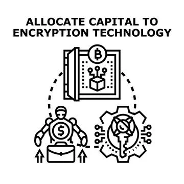 Capital allocation and investing in encryption technology Stock Illustration