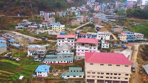 Capital Of Bhojpur Taksar Nepal before BS. 2050 Video stock 172284953