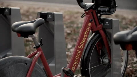Capital Bikeshare Program Dock in Washington, D.C. Video stock 226458937