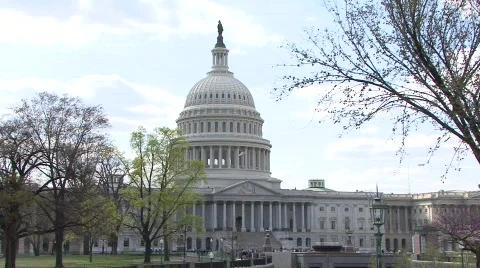 Capital Building On Capital Hill Stock Footage