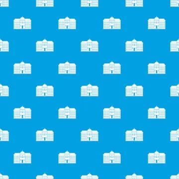 Capital building pattern seamless blue Ilustración de archivo