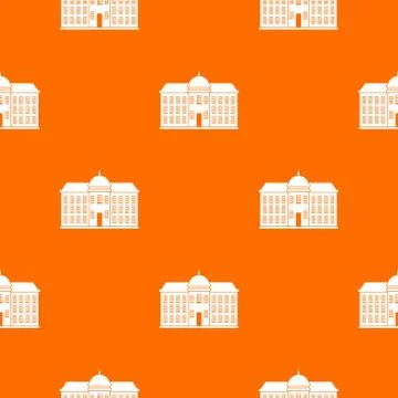 Capital building pattern vector orange Ilustración de archivo
