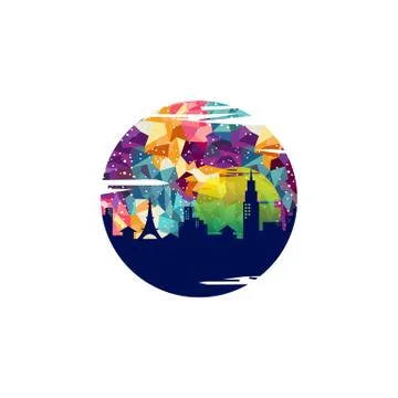 Capital city theme vector art Ilustración de archivo