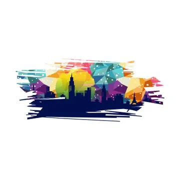 Capital city theme vector art イラスト素材