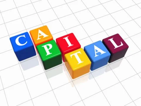 Capital in colour Illustrazione stock