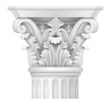 Capital of Corinthian Column Stock Illustration