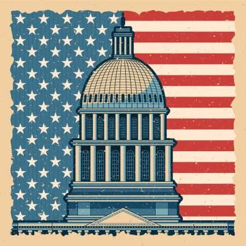 Capital dome building Ilustración de archivo