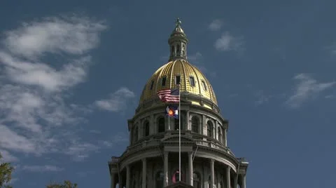 Capital dome &amp; flags Stock Footage 10915913