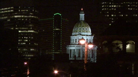 The Capital Dome At Night Stock Footage 139680