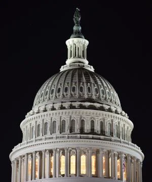 Capital dome at night Stock Photos