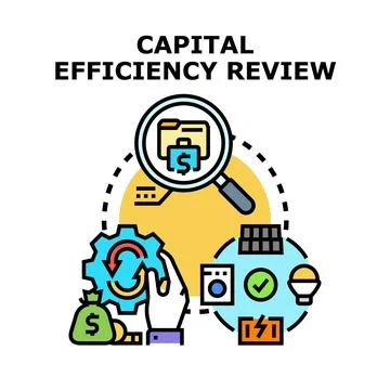 Capital efficiency review vector concept illustration 库存插图